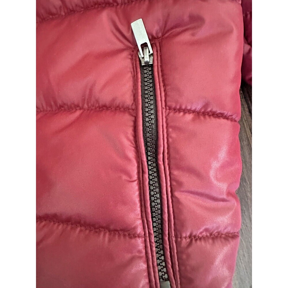 Guess Kids Toddlers Boys Puffer Hooded Jacket Trendy Holidays Red Burgundy S(4) - Picture 4 of 12